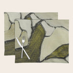 Olive Green Abstract Art Placemat Gallery Image 1