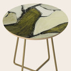 Olive Green Abstract Art Side Table Gallery Image 2