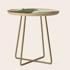 Olive Green Abstract Art Side Table Gallery Image 1