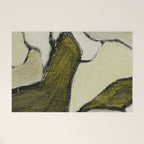 Olive Green Abstract Art Welcome Mat Gallery Image 1