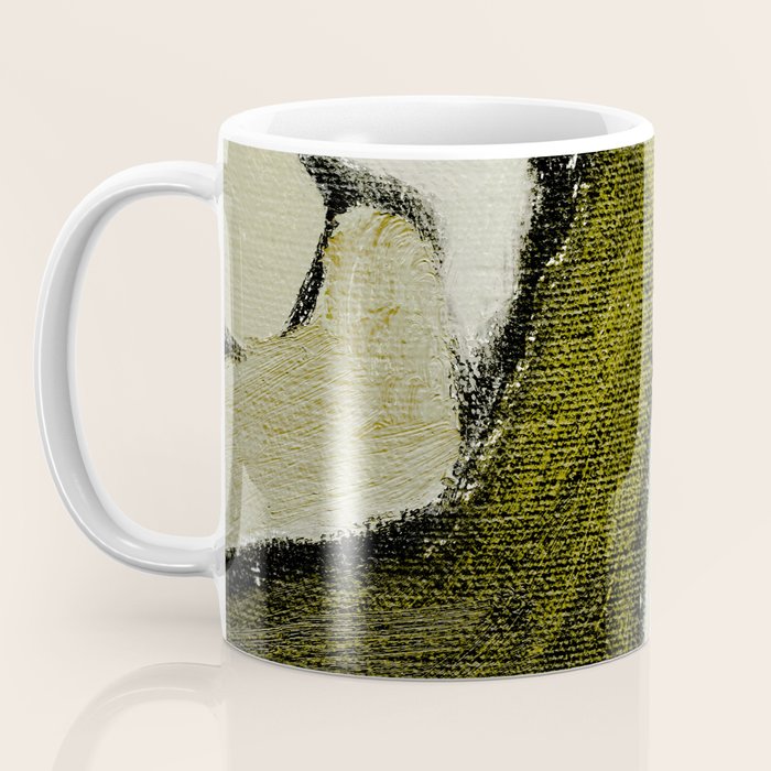 Olive Green Abstract Art Coffee Mug Gallery Image 3