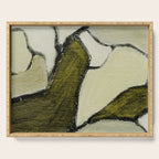 Olive Green Abstract Art Serving Tray Gallery Image 1