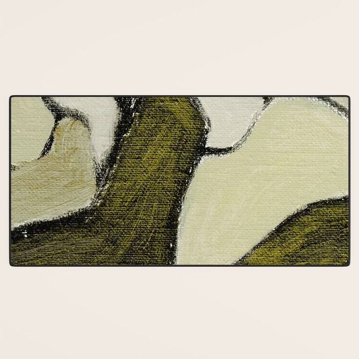 Olive Green Abstract Art Desk Mat Gallery Image 3