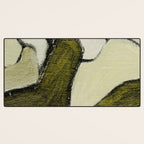 Olive Green Abstract Art Desk Mat Gallery Image 3