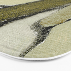 Olive Green Abstract Art Bath Mat Gallery Image 3