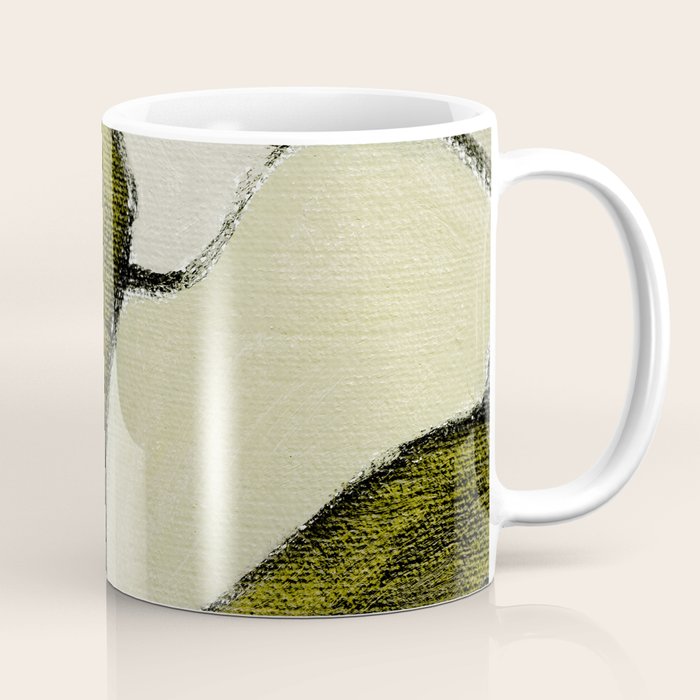 Olive Green Abstract Art Coffee Mug Gallery Image 1