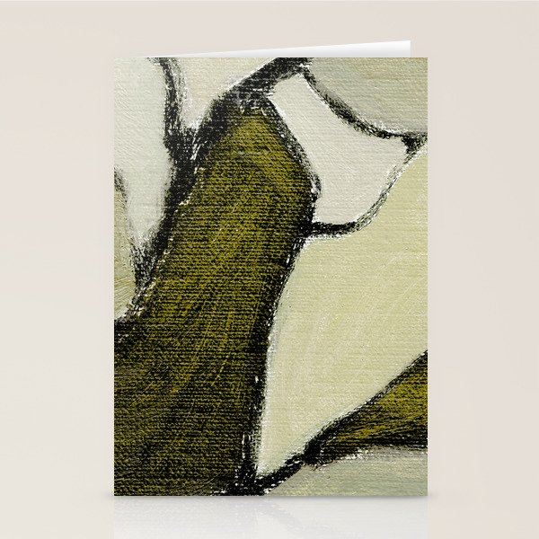 Olive Green Abstract Art Stationery Card Gallery Image 2