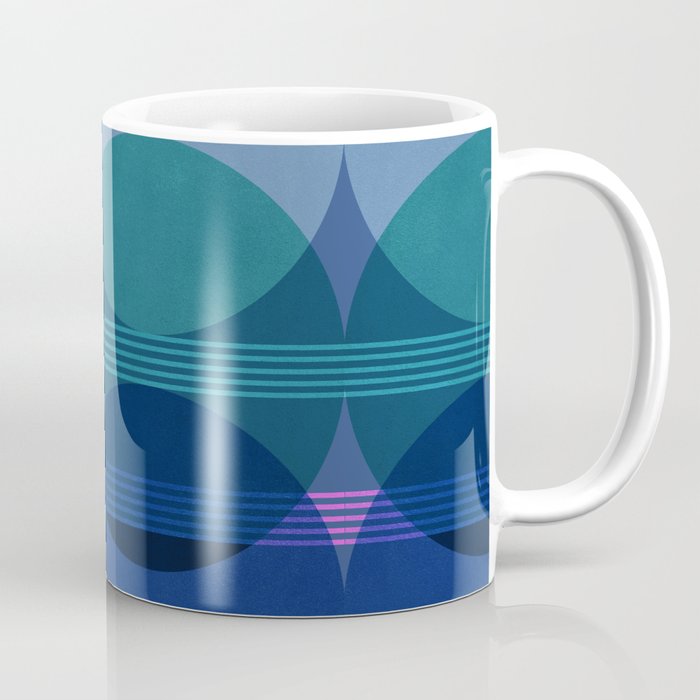 Abstraction_BLUE_LANDSCAPE_MOONLIGHT_NATURE_POP_ART_)521A Coffee Mug Gallery Image 1