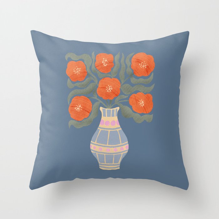 Flowers In A Vase Throw Pillow Gallery Image 1