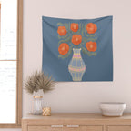 Flowers In A Vase Wall Tapestry Gallery Image 2