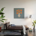 Flowers In A Vase Wood Wall Art Gallery Image 2