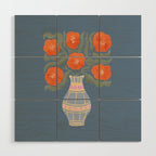 Flowers In A Vase Wood Wall Art Gallery Image 1