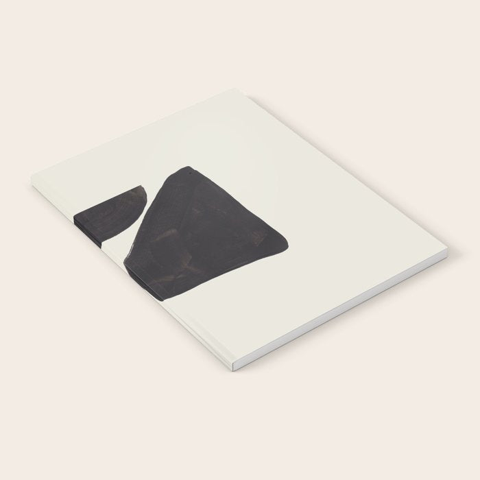Black & White Minimalist Abstract Shapes Patterns Black Ink Painting Notebook Gallery Image 2