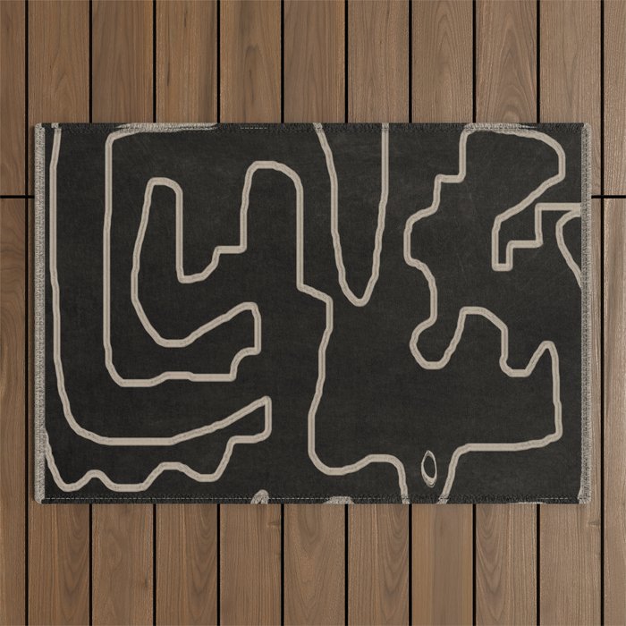 Abstract line art 177 Outdoor Rug Gallery Image 1