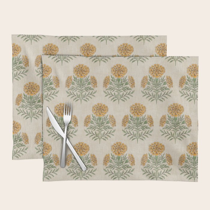 Marigold - golden yellow Placemat Gallery Image 1