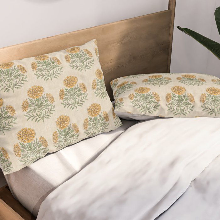 Marigold - golden yellow Pillow Sham Gallery Image 2