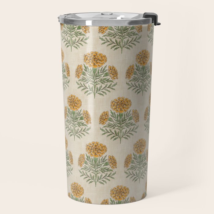 Marigold - golden yellow Travel Mug Gallery Image 2