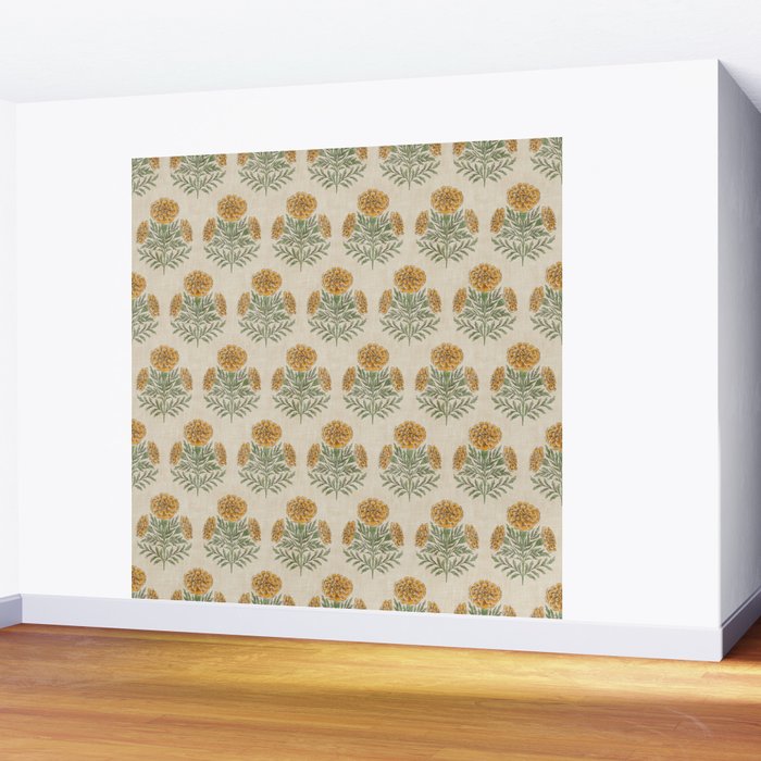 Marigold - golden yellow Wall Mural Gallery Image 2
