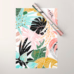 Veronica, Tropical Eclectic Bold Monstera Palm Illustration Nature Modern Colorful Jungle Wrapping Paper Gallery Image 1