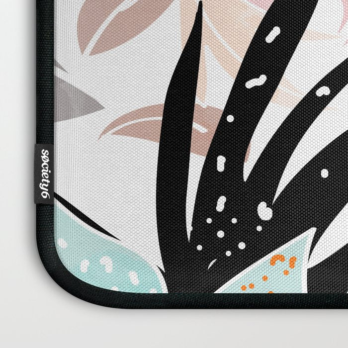 Veronica, Tropical Eclectic Bold Monstera Palm Illustration Nature Modern Colorful Jungle Laptop Sleeve Gallery Image 3