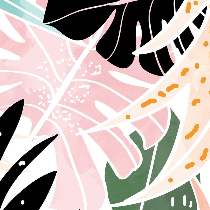 Veronica, Tropical Eclectic Bold Monstera Palm Illustration Nature Modern Colorful Jungle Coffee Mug Gallery Image 2