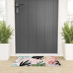 Veronica, Tropical Eclectic Bold Monstera Palm Illustration Nature Modern Colorful Jungle Welcome Mat Gallery Image 3