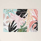 Veronica, Tropical Eclectic Bold Monstera Palm Illustration Nature Modern Colorful Jungle Welcome Mat Gallery Image 1