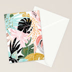 Veronica, Tropical Eclectic Bold Monstera Palm Illustration Nature Modern Colorful Jungle Stationery Card Gallery Image 2