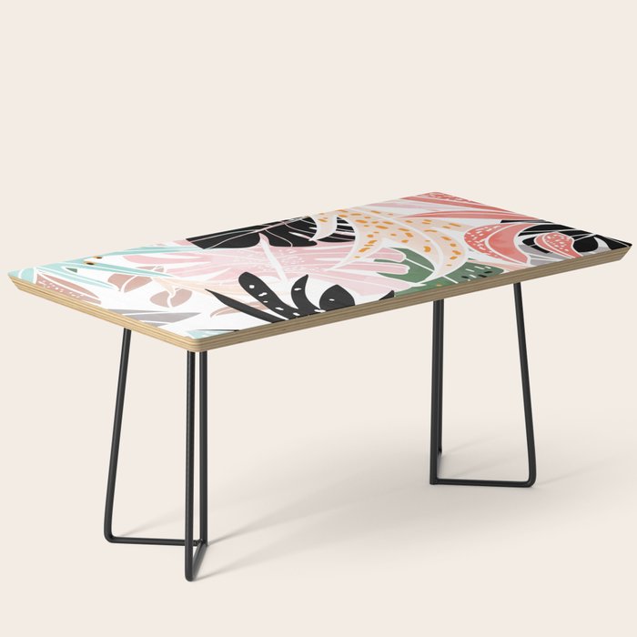 Veronica, Tropical Eclectic Bold Monstera Palm Illustration Nature Modern Colorful Jungle Coffee Table Gallery Image 1