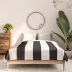 Black And Cream White Vertical Stripes Comforter Gallery Image 3