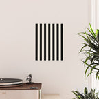Black And Cream White Vertical Stripes Poster Gallery Image 2