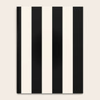 Black And Cream White Vertical Stripes Notebook Gallery Image 4