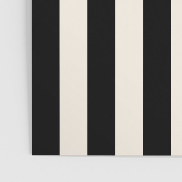 Black And Cream White Vertical Stripes Poster Gallery Image 3