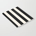 Black And Cream White Vertical Stripes Notebook Gallery Image 2