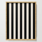 Black And Cream White Vertical Stripes Serving Tray Gallery Image 1