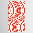 Wavy Stripes I - Red & White Candy Cane Tablecloth Gallery Image 2