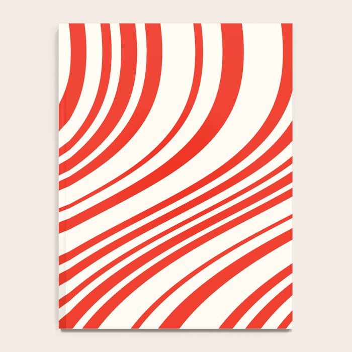 Wavy Stripes I - Red & White Candy Cane Notebook Gallery Image 4