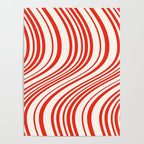 Wavy Stripes I - Red & White Candy Cane Poster Gallery Image 4