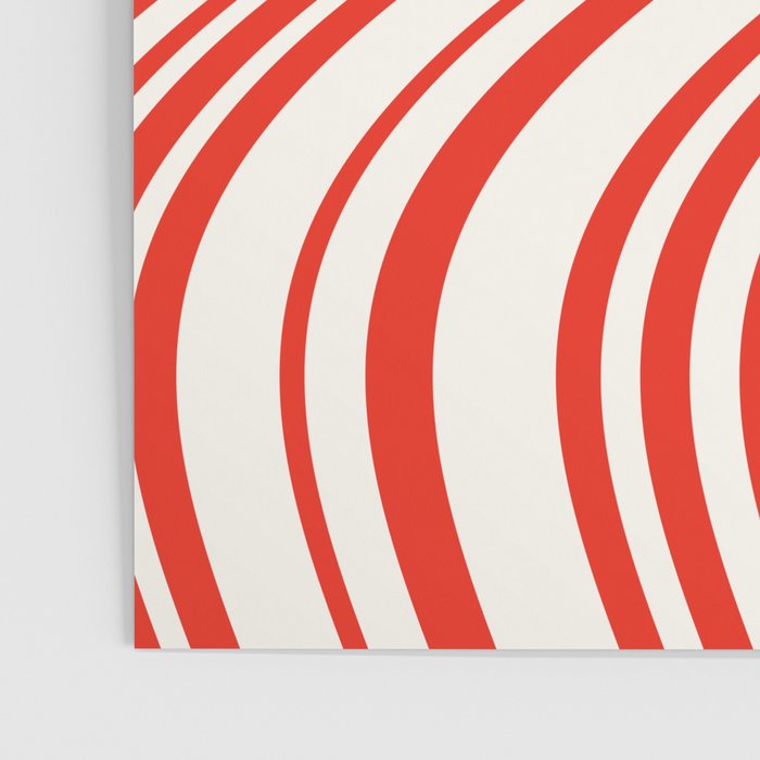 Wavy Stripes I - Red & White Candy Cane Poster Gallery Image 3