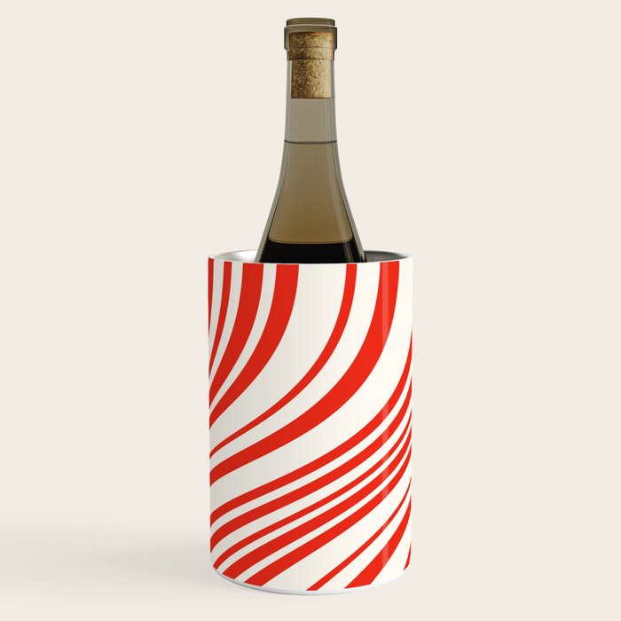 Wavy Stripes I - Red & White Candy Cane Wine Chiller Gallery Image 2