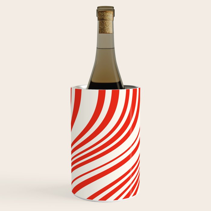 Wavy Stripes I - Red & White Candy Cane Wine Chiller Gallery Image 1