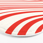 Wavy Stripes I - Red & White Candy Cane Bath Mat Gallery Image 3