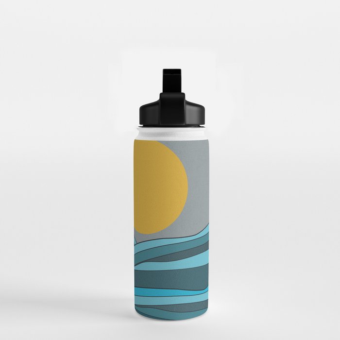The ocean, waves and sun Water Bottle Gallery Image 2
