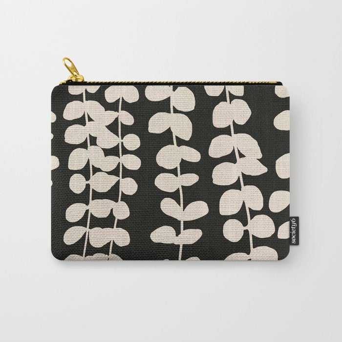 Minimal Abstract Leaves 17 Carry All Pouch Gallery Image 1