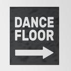 Dance Floor (arrow pointing right) Throw Blanket Gallery Image 2