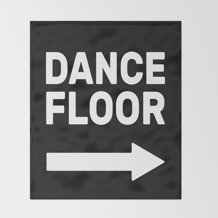 Dance Floor (arrow pointing right) Throw Blanket Gallery Image 2