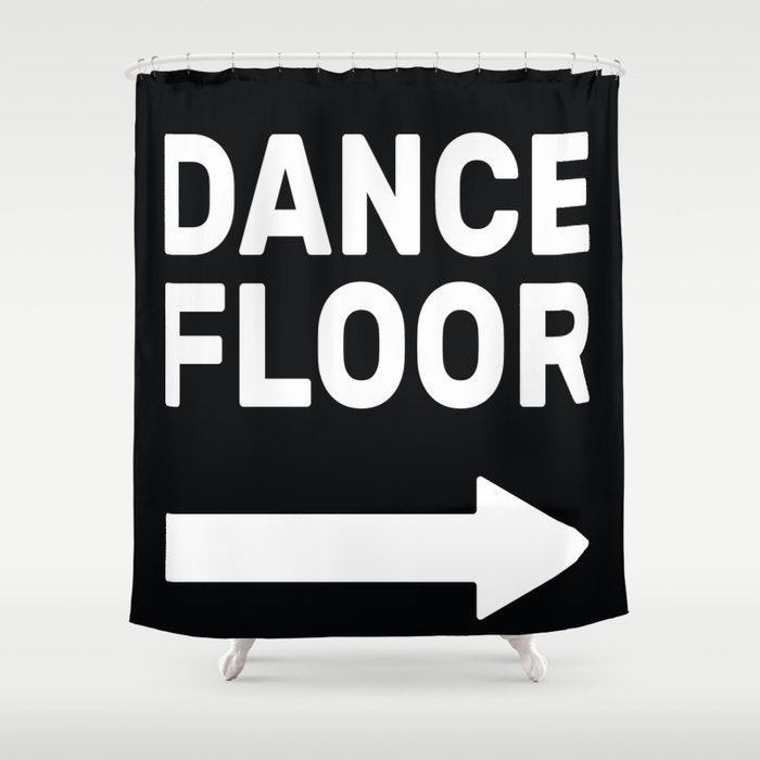Dance Floor (arrow pointing right) Shower Curtain Gallery Image 1