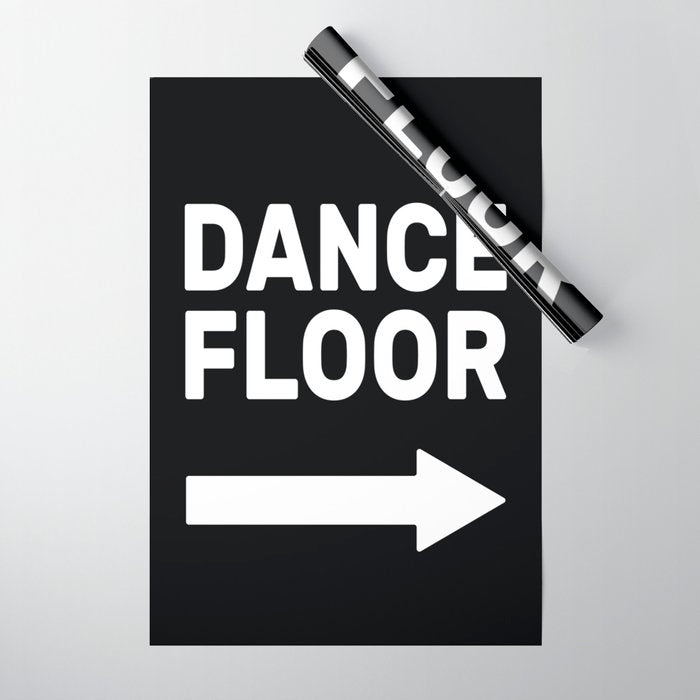 Dance Floor (arrow pointing right) Wrapping Paper Gallery Image 1