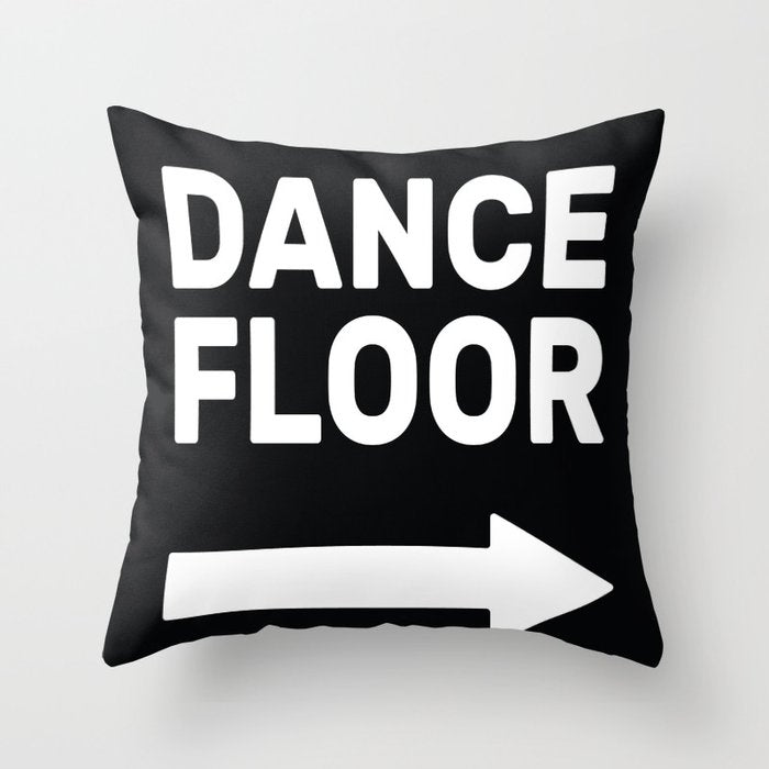 Dance Floor (arrow pointing right) Throw Pillow Gallery Image 6