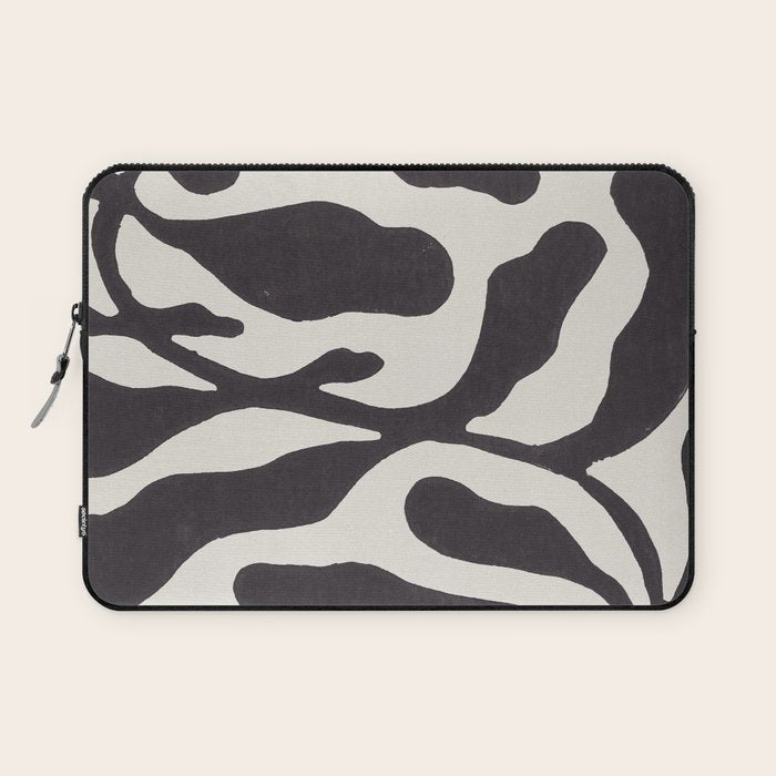 One Hundred-Leaved Plant #21 / Lino Print Laptop Sleeve Gallery Image 1